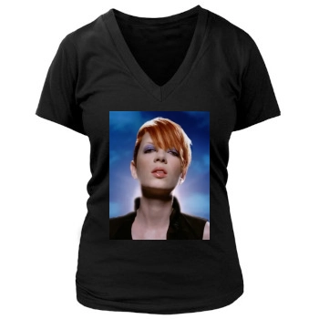 Shirley Manson Women's Deep V-Neck TShirt