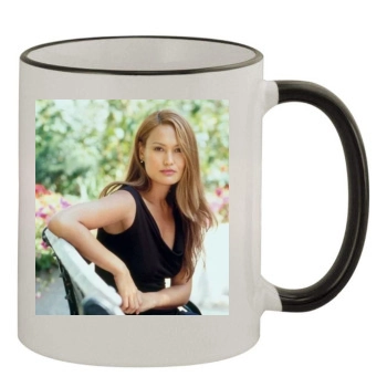 Tia Carrere 11oz Colored Rim & Handle Mug