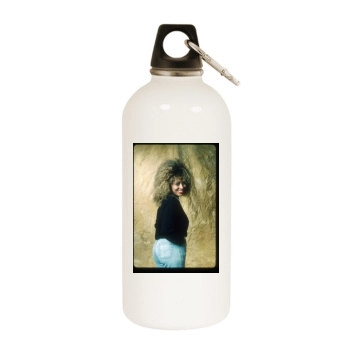 Tina Turner White Water Bottle With Carabiner