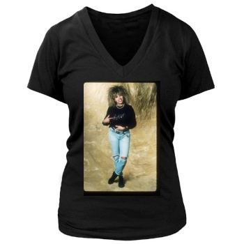 Tina Turner Women's Deep V-Neck TShirt