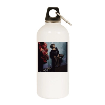 Tina Turner White Water Bottle With Carabiner