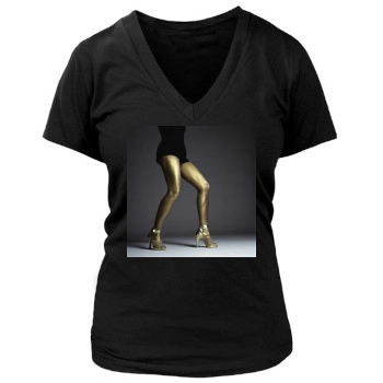 Tina Turner Women's Deep V-Neck TShirt