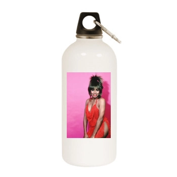 Tina Turner White Water Bottle With Carabiner