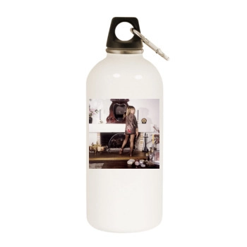 Tina Turner White Water Bottle With Carabiner