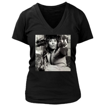 Tina Turner Women's Deep V-Neck TShirt