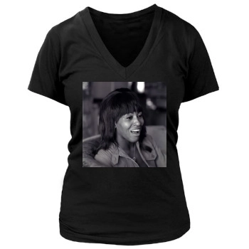 Tina Turner Women's Deep V-Neck TShirt