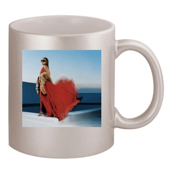 Trina 11oz Metallic Silver Mug