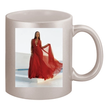 Trina 11oz Metallic Silver Mug