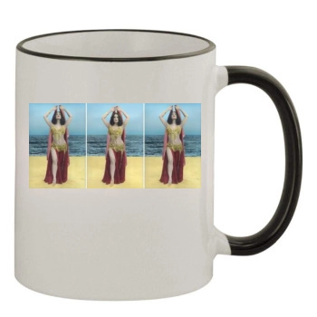 Salma Hayek 11oz Colored Rim & Handle Mug