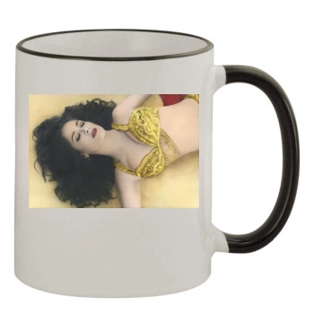 Salma Hayek 11oz Colored Rim & Handle Mug