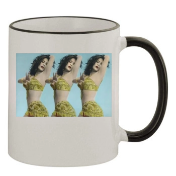 Salma Hayek 11oz Colored Rim & Handle Mug