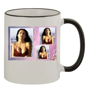 Salma Hayek 11oz Colored Rim & Handle Mug