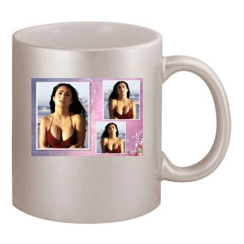 Salma Hayek 11oz Metallic Silver Mug