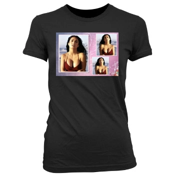 Salma Hayek Women's Junior Cut Crewneck T-Shirt