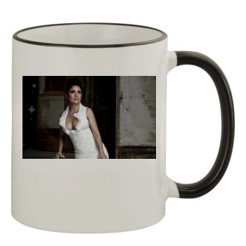 Salma Hayek 11oz Colored Rim & Handle Mug