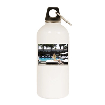 Whitney Port White Water Bottle With Carabiner