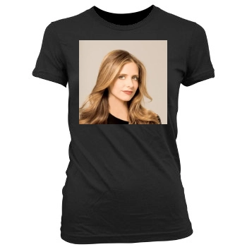 Sarah Michelle Gellar Women's Junior Cut Crewneck T-Shirt