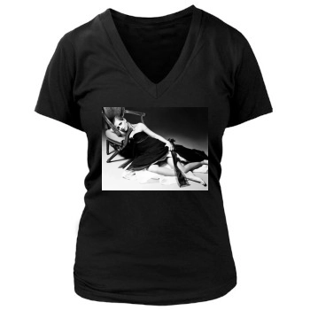 Sarah Michelle Gellar Women's Deep V-Neck TShirt