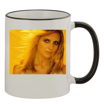 Sarah Michelle Gellar 11oz Colored Rim & Handle Mug