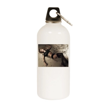 Sarah Michelle Gellar White Water Bottle With Carabiner