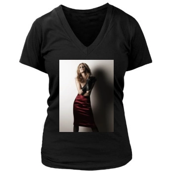 Sarah Michelle Gellar Women's Deep V-Neck TShirt