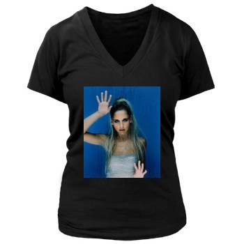 Sarah Michelle Gellar Women's Deep V-Neck TShirt