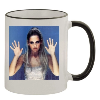 Sarah Michelle Gellar 11oz Colored Rim & Handle Mug