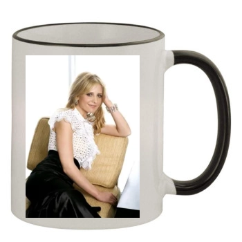 Sarah Michelle Gellar 11oz Colored Rim & Handle Mug