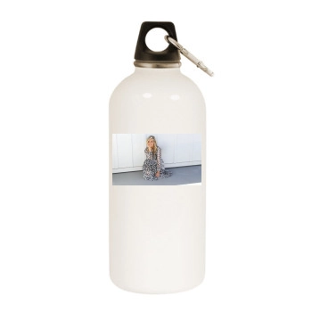 Sarah Michelle Gellar White Water Bottle With Carabiner