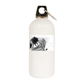 Sarah Michelle Gellar White Water Bottle With Carabiner