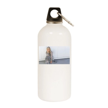 Sarah Michelle Gellar White Water Bottle With Carabiner