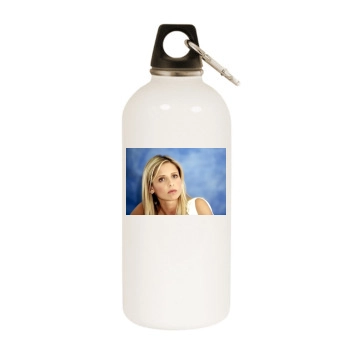 Sarah Michelle Gellar White Water Bottle With Carabiner