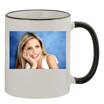 Sarah Michelle Gellar 11oz Colored Rim & Handle Mug