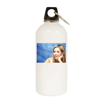 Sarah Michelle Gellar White Water Bottle With Carabiner