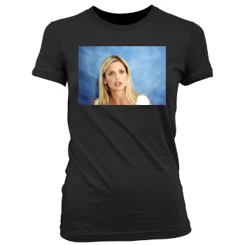 Sarah Michelle Gellar Women's Junior Cut Crewneck T-Shirt