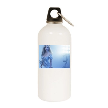 Sarah Michelle Gellar White Water Bottle With Carabiner