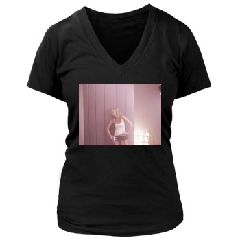 Sarah Michelle Gellar Women's Deep V-Neck TShirt