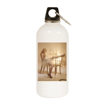 Sarah Michelle Gellar White Water Bottle With Carabiner