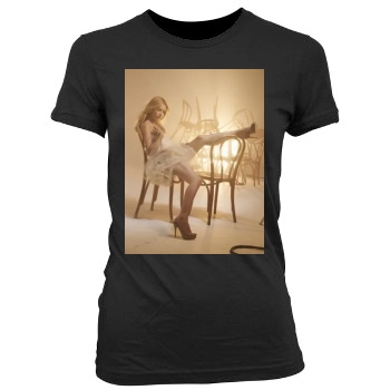 Sarah Michelle Gellar Women's Junior Cut Crewneck T-Shirt