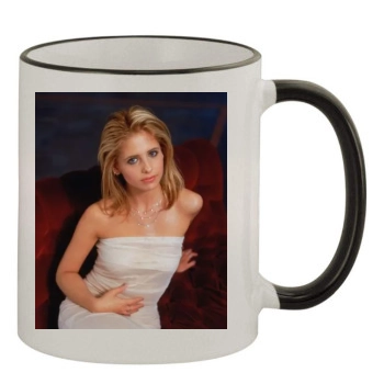 Sarah Michelle Gellar 11oz Colored Rim & Handle Mug