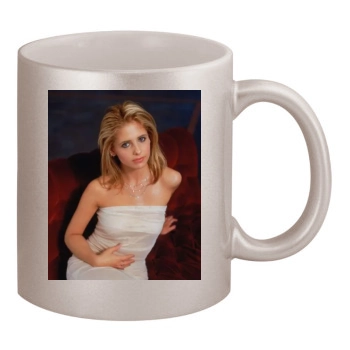 Sarah Michelle Gellar 11oz Metallic Silver Mug