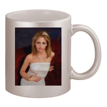 Sarah Michelle Gellar 11oz Metallic Silver Mug