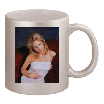 Sarah Michelle Gellar 11oz Metallic Silver Mug