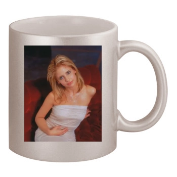 Sarah Michelle Gellar 11oz Metallic Silver Mug