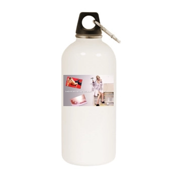 Sarah Michelle Gellar White Water Bottle With Carabiner