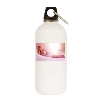 Sarah Michelle Gellar White Water Bottle With Carabiner