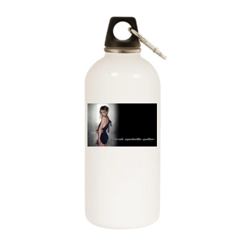 Sarah Michelle Gellar White Water Bottle With Carabiner