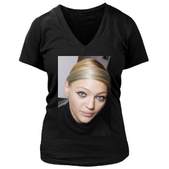 Sasha Pivovarova Women's Deep V-Neck TShirt