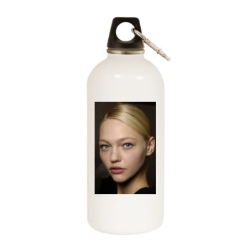 Sasha Pivovarova White Water Bottle With Carabiner