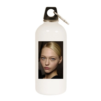 Sasha Pivovarova White Water Bottle With Carabiner